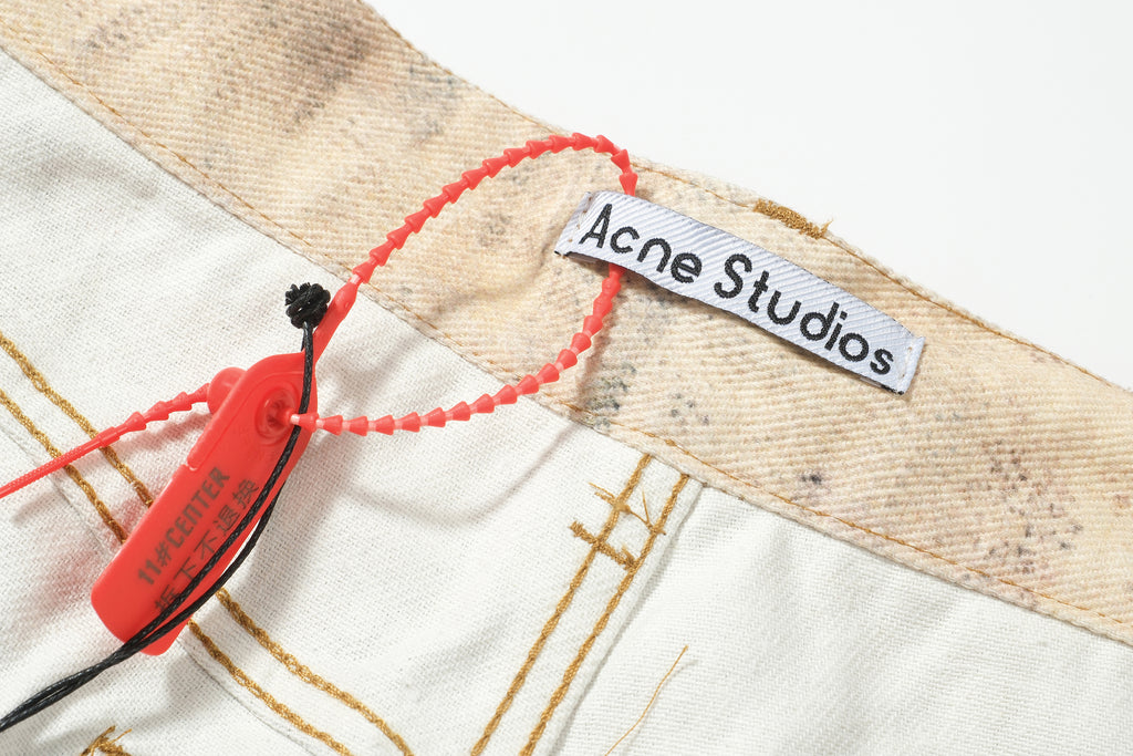 ACNE SS25 Lace and Pearls Trompe L'oeil Jeans P250
