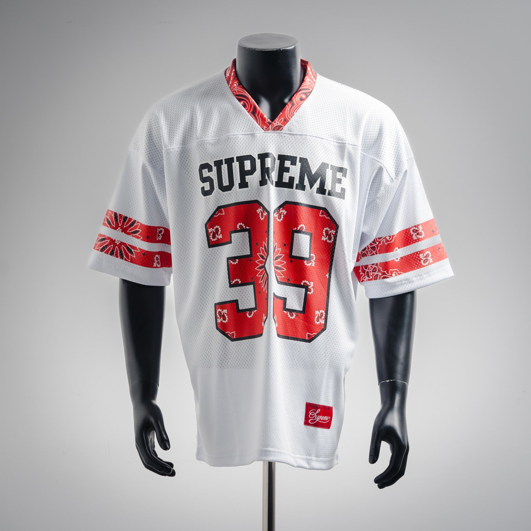 supr3me SS25 WEEK14 Bandana Football Jersey logo