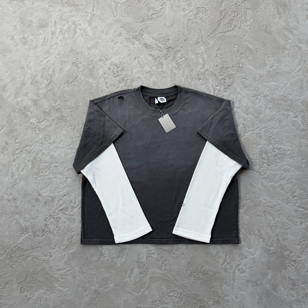 mertra Fake two-piece long sleeves- gray